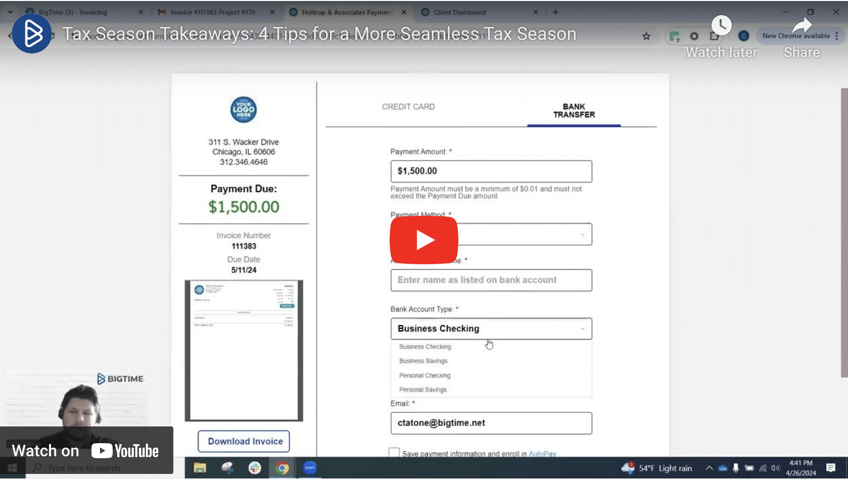 Tips for Accounts Post Tax Season Video